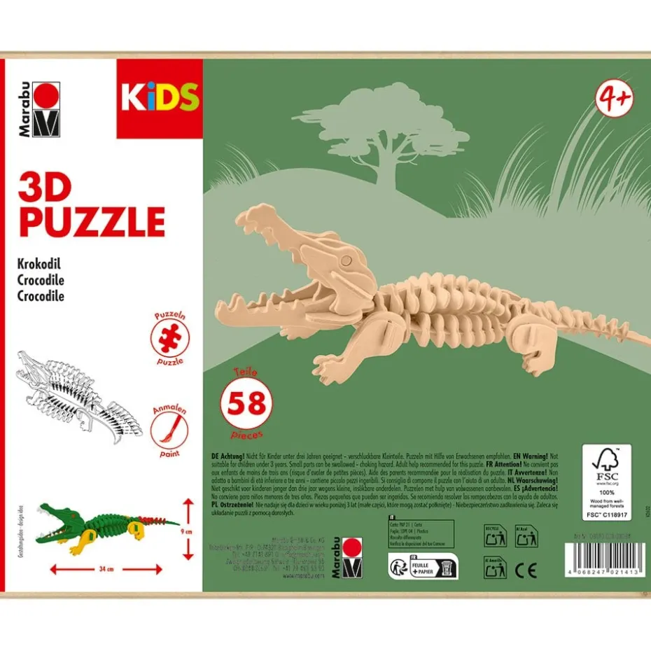 Marabu KiDS 3D Puzzle – Crocodile