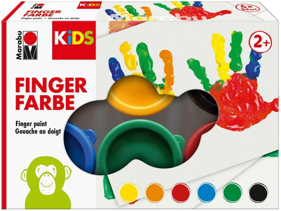 Marabu KIDS Finger Paint Set – 6x35ml