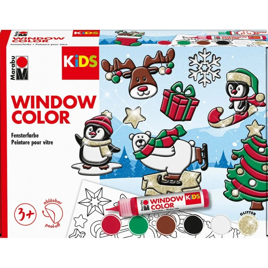 Marabu KIDS Window Color Vindusmaling 6x25ml – Christmas