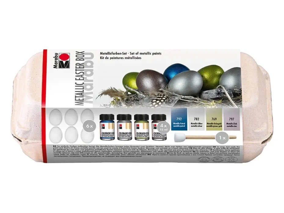 Marabu Metallic Easter Box påskesett