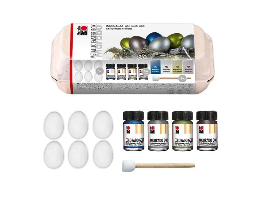 Marabu Metallic Easter Box påskesett