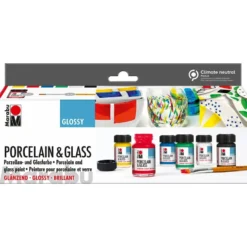 Marabu Porcelain & Glass – Starter Sett 6x15ml – Blank