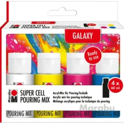 Marabu Super Cell Pouring Sett – 4x60ml – Mix Galaxy