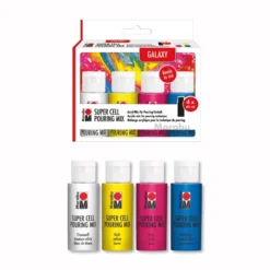 Marabu Super Cell Pouring Sett – 4x60ml – Mix Galaxy