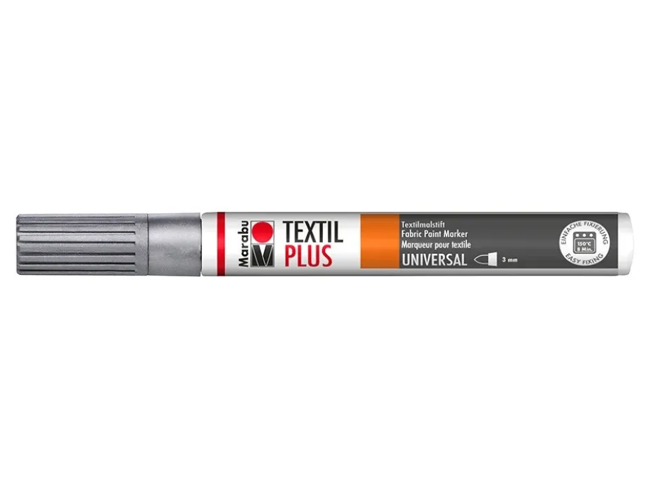 Marabu Textil Plus Tekstiltusj – 782 Sølv