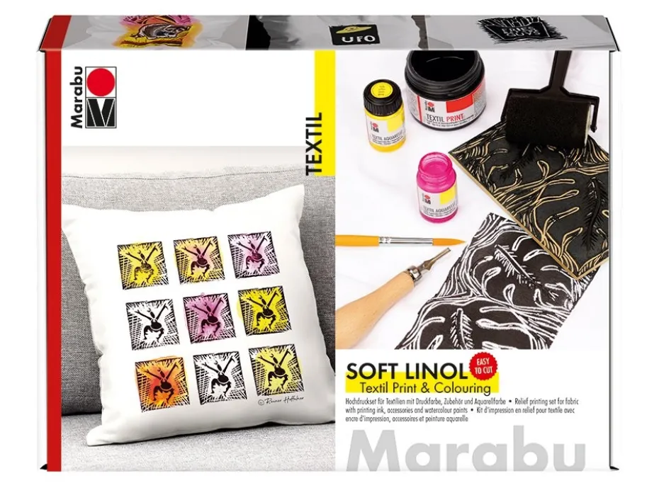 Marabu Textil Soft Linol Print & Colouring Set