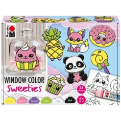 Marabu Window Color Vindusmaling 6x25ml – Sweeties