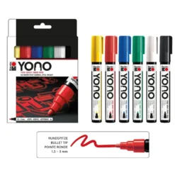 Marabu YONO Marker Sett 6stk – 1,5-3mm