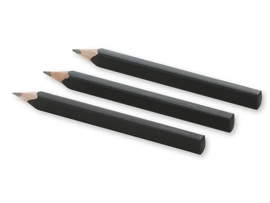 Moleskine Blyant 2B+HB 3stk – Black