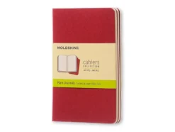 Moleskine Cahier Journal 3pk P – Blank Cranberry Red