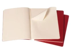 Moleskine Cahier Journal 3pk XL – Blank Cranberry Red