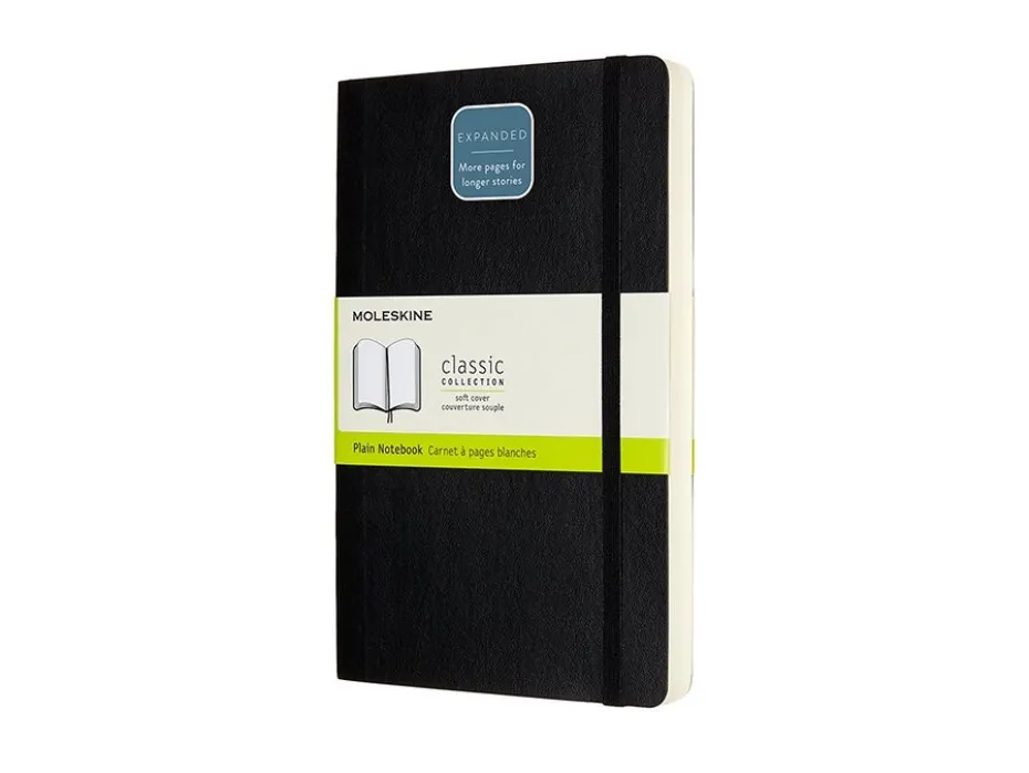 Moleskine Classic Notebook Expanded Soft L – Blank Black