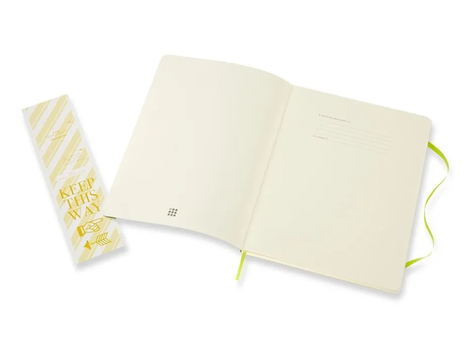 Moleskine Classic Notebook Soft XL – Linjert Lemon Green