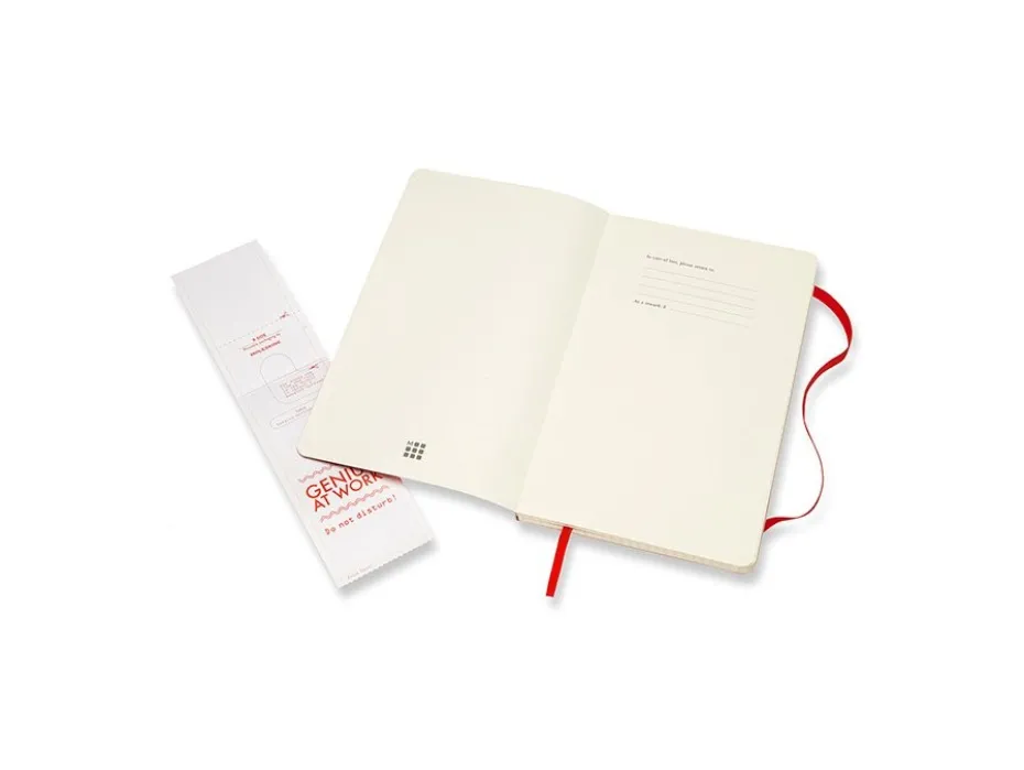Moleskine Classic Notebook Soft L – Ruter Scarlet Red