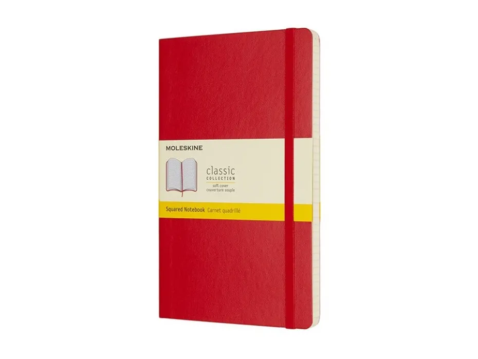 Moleskine Classic Notebook Soft L – Ruter Scarlet Red