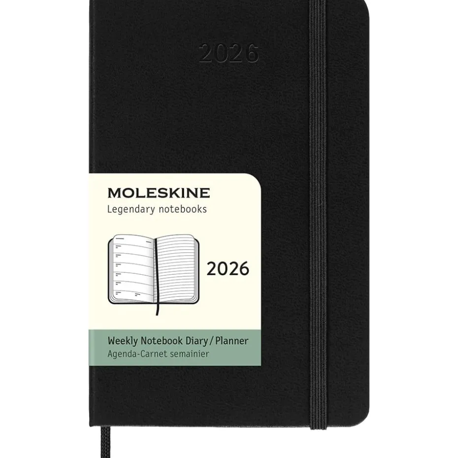 Moleskine Planner 2026 12m Hard P Uke Notat – Black