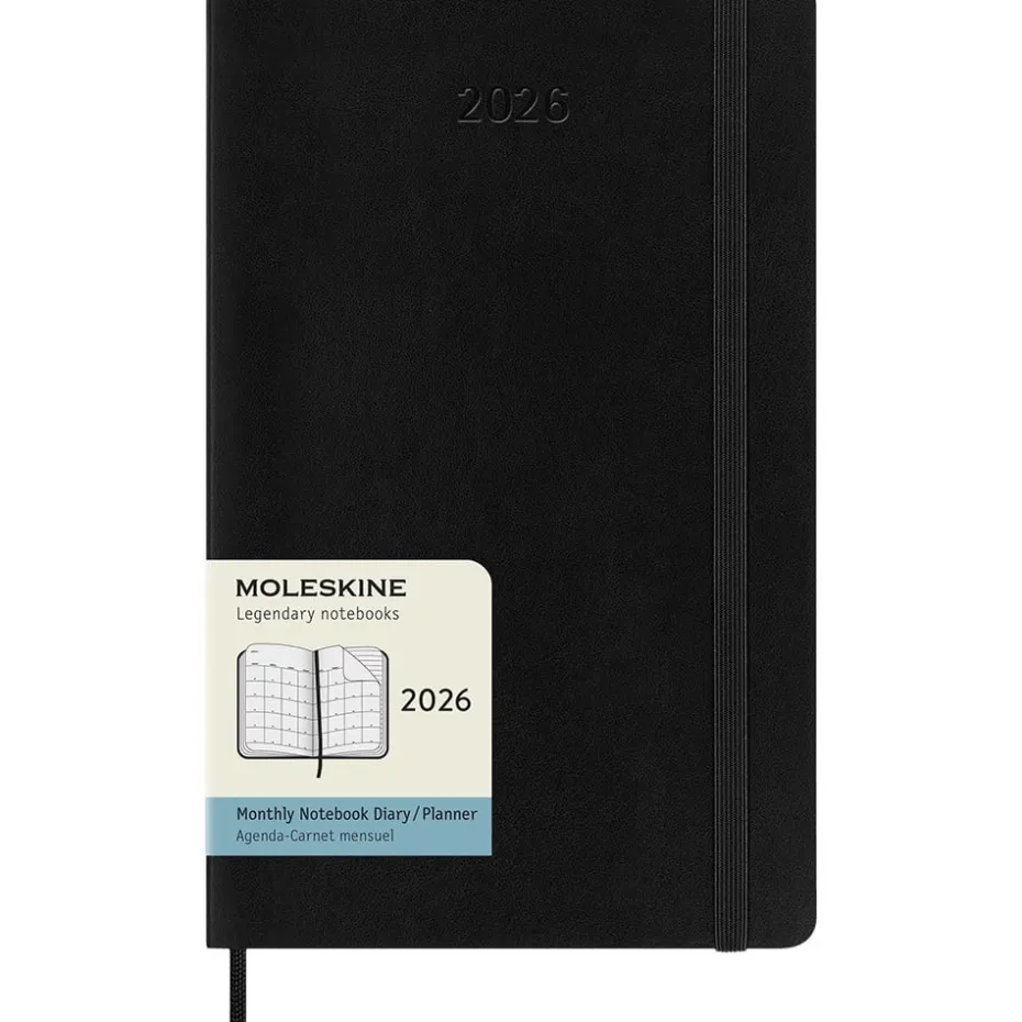 Moleskine Planner 2026 12m Soft L Måned Notat – Black