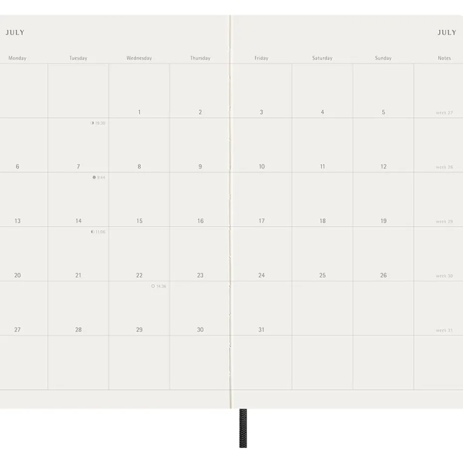 Moleskine Planner 2026 12m Soft L Måned Notat – Black