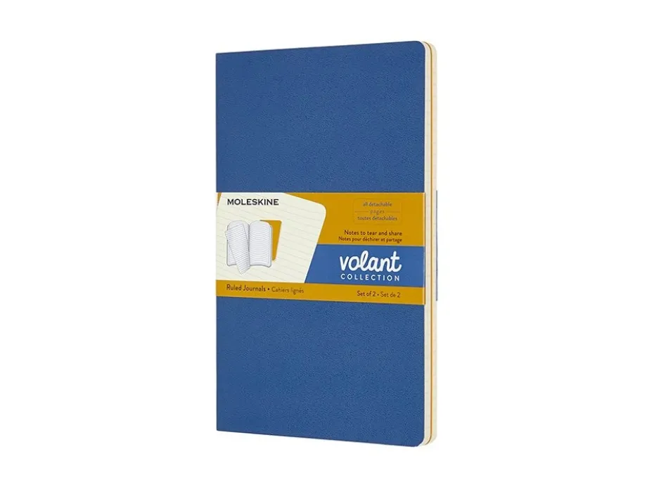 Moleskine Volant Journal Soft 2pk L – Linjert FBlue/AYellow