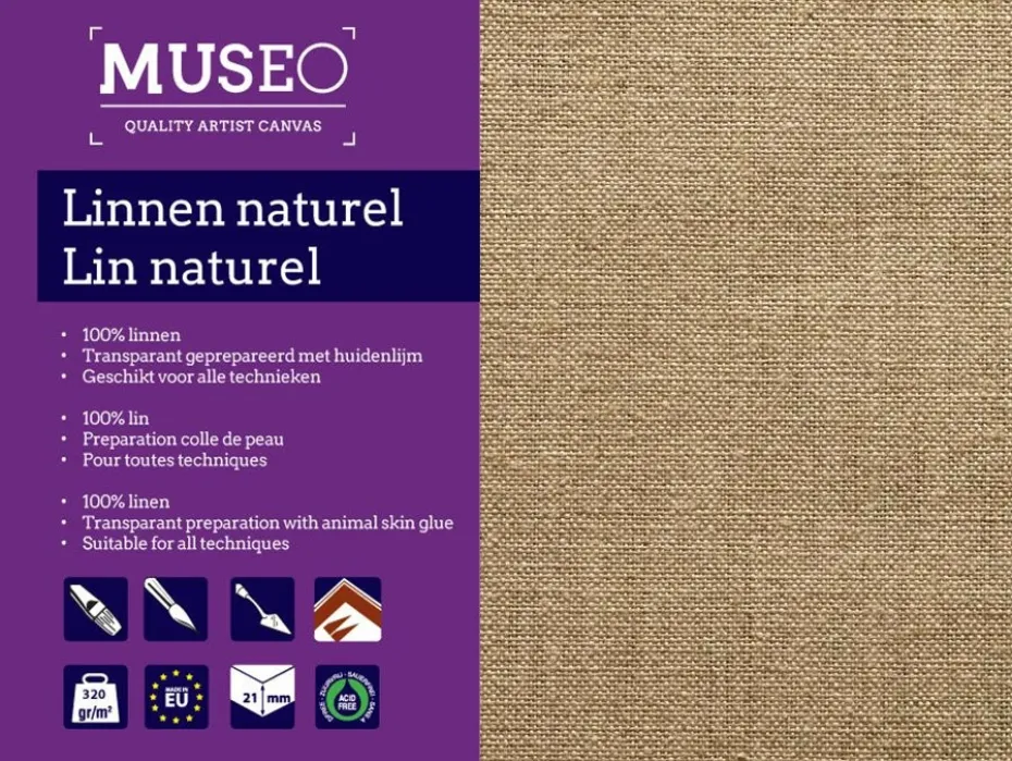 Museo Lerret Lin Natural 21mm – 30x30cm