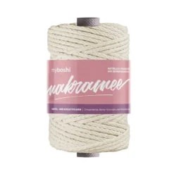 Myboshi Makramégarn Flettet 4mm 50m – Natur