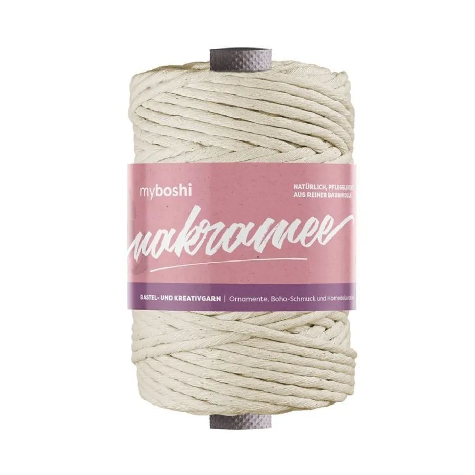 Myboshi Makramégarn Tvinnet 4mm 50m – Natur