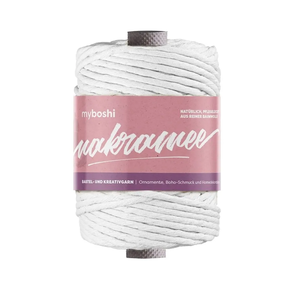 Myboshi Makramégarn Tvinnet 4mm 50m – White