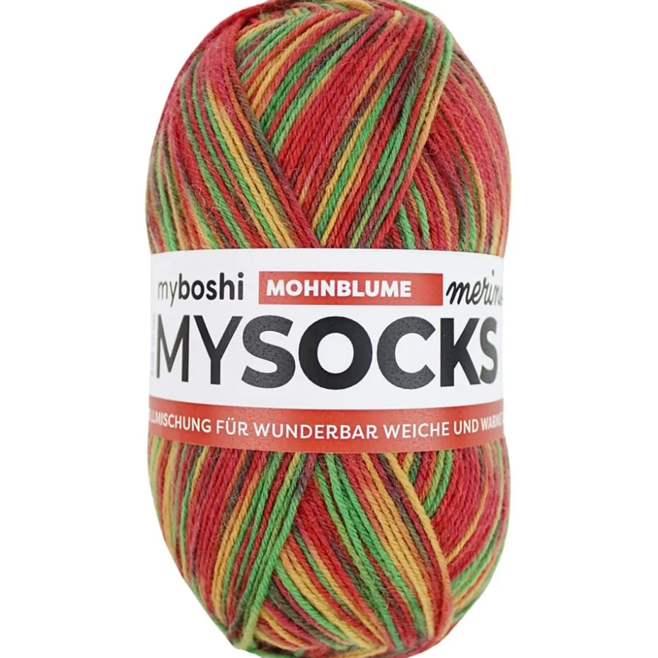 Myboshi Mysocks Merino Sokkegarn 100g – Poppy
