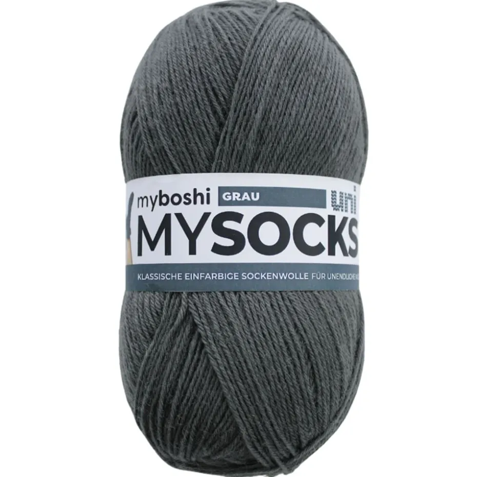 Myboshi Mysocks Uni Sokkegarn 100g – Grå