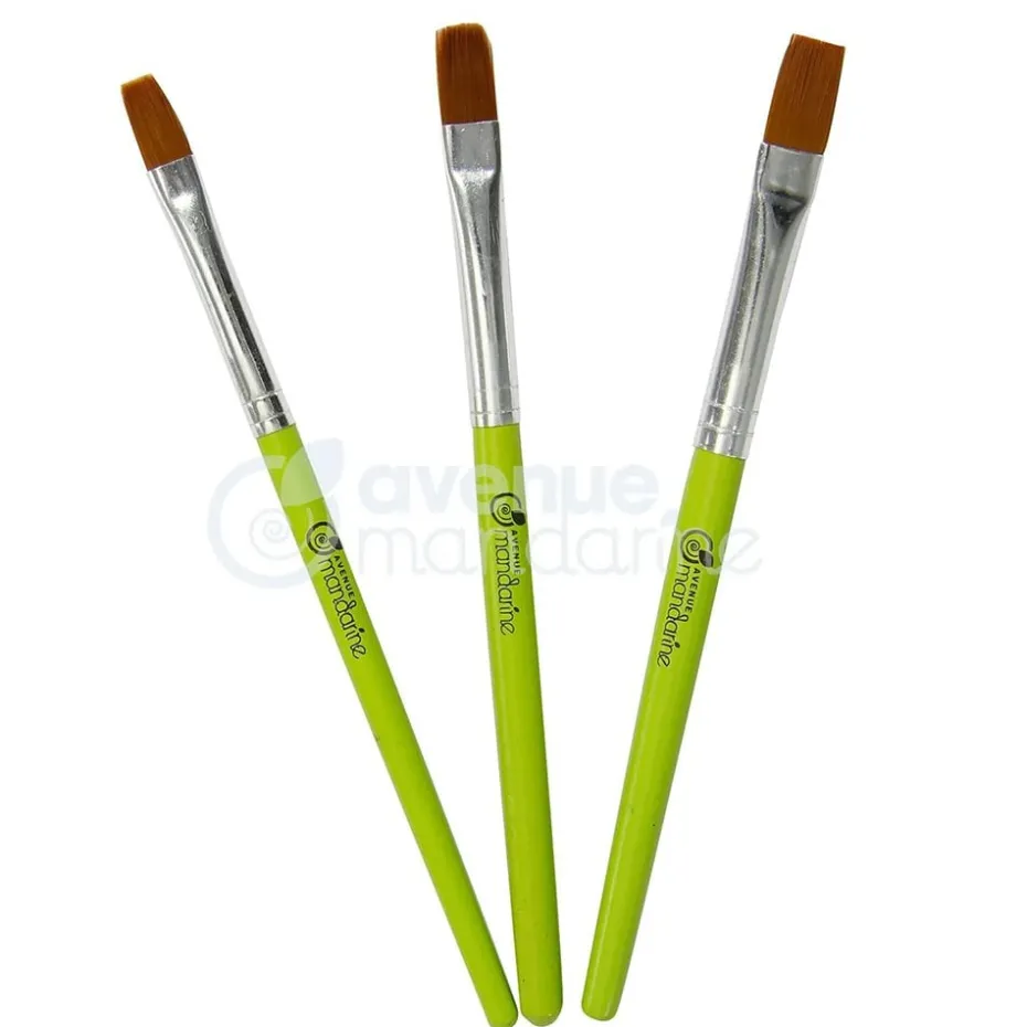 My Mandarine Penselsett flate nylon – 3stk