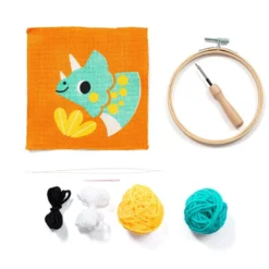 My Mandarine Punch needle sett 18x18cm – Dino