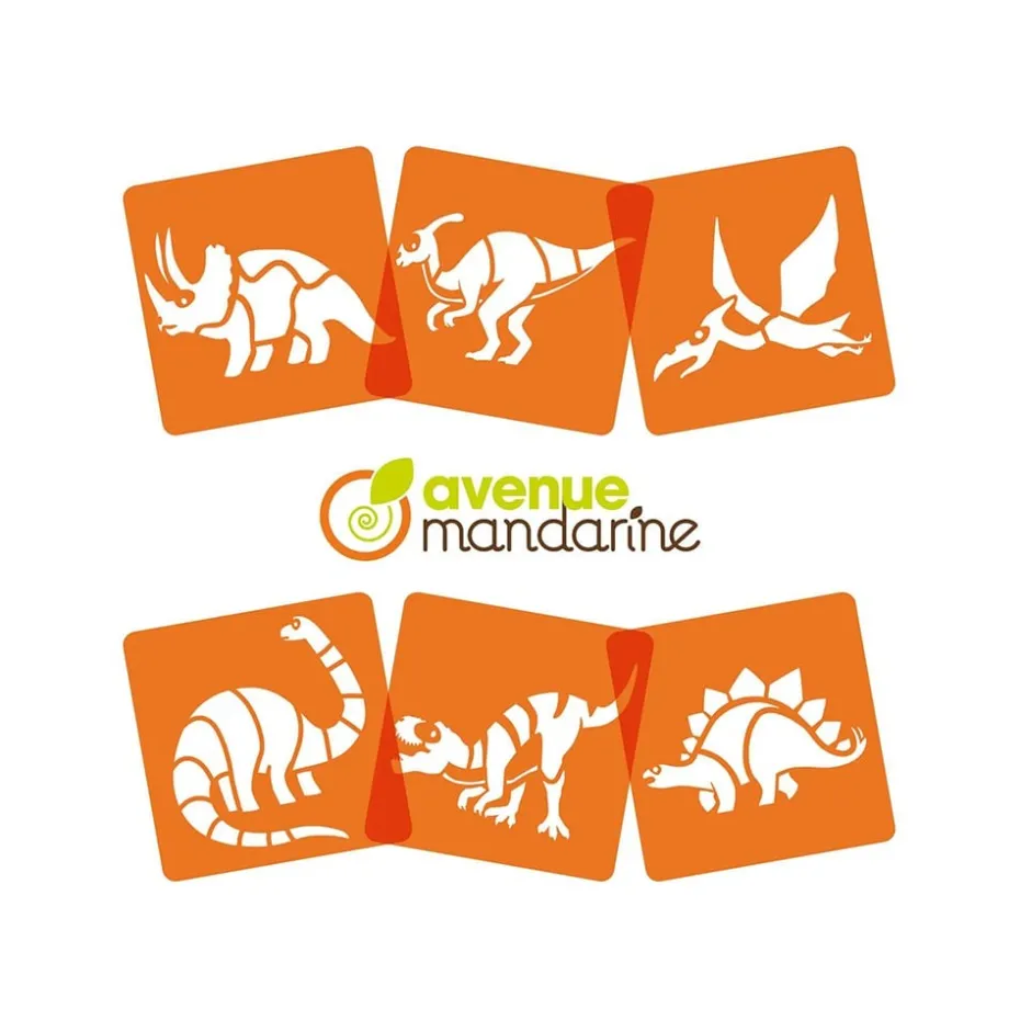 My Mandarine Sjablongsett 6 motiver – Dinosaurer