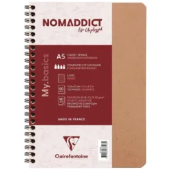 Nomaddict Notatbok Spiral A5 linjer – Brun