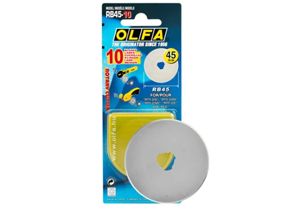 OLFA Rotary Cutter 45mm RB45 10 reserveblad