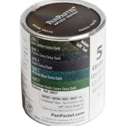 PanPastel Sett 5stk – 8030057 Extra Dark Sh.s Shadows