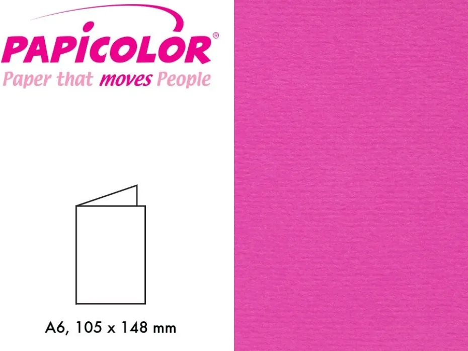 Papicolor Doble kort A6 – 912 Rosa – 6stk