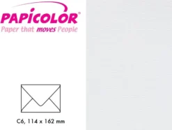 Papicolor Konvolutt C6 – 930 Hvit 6stk