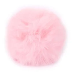 Pelsdusk til lue – Imitasjon – 8cm – Lys rosa