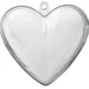Plasthjerte transparent 5stk – 100mm