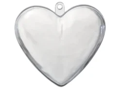 Plasthjerte transparent 5stk – 100mm