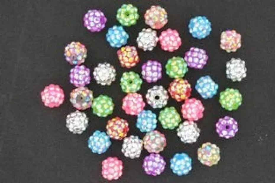 Plastperler 10stk – Strass 12mm