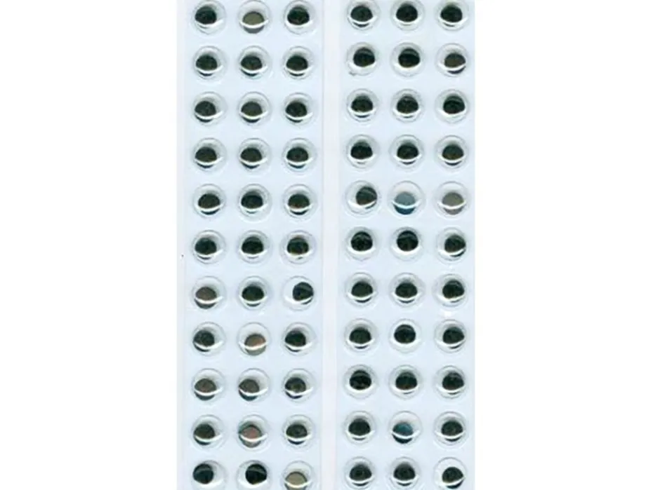 Plastøyne selvklebende – 10mm – 66stk