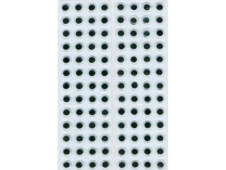 Plastøyne selvklebende – 8mm – 104stk