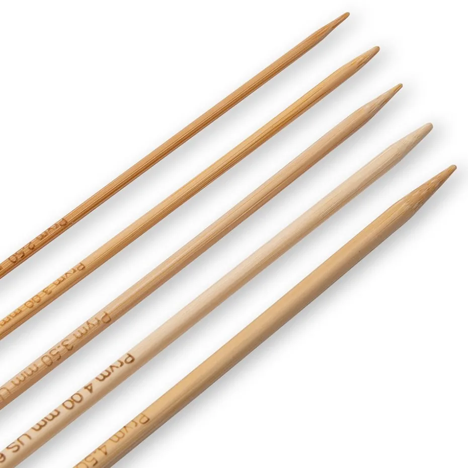 Prym 1530 Bambus Sett – Settpinne 5 stk – 20cm 2,5-4,5mm