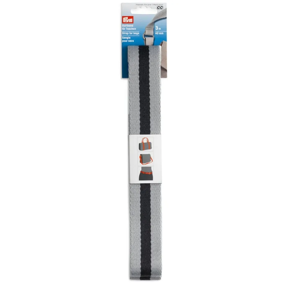 Prym Beltebånd – 40mm 3m – Grå/blå