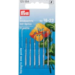 Prym Broderinåler Chenille spiss 6stk – No.18-22 – Sølv