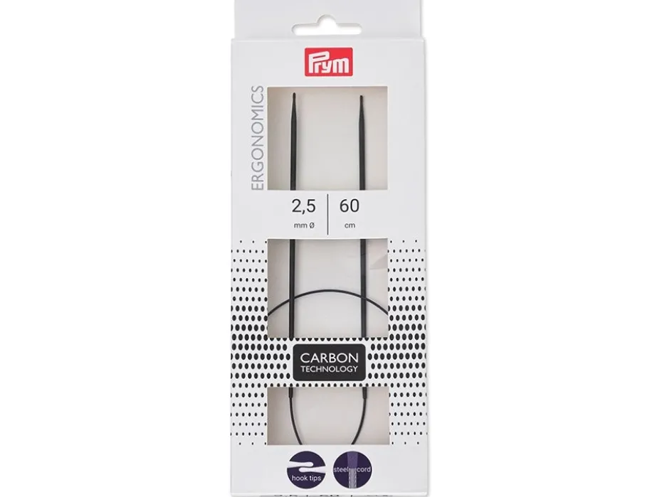 Prym Ergonomics – Rundpinne – 2,5 – 60cm Carbon