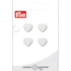 Prym Knapper 43058 – 2-hull 12mm HJERTE 12 Hvit – 4stk