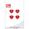 Prym Knapper 43058 – 2-hull 12mm HJERTE 48 Rød – 4stk