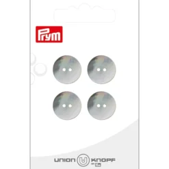 Prym Knapper 37604 – 2-hull 15mm 12 Hvit – 4stk